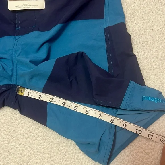 Patagonia Men's Board Shorts Minimalist Wavefarer Size 30 NWT Blue Stripe Trunks - Picture 11 of 11